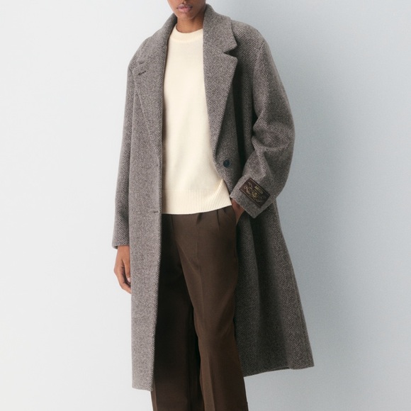 Aritzia Jackets & Blazers - Aritzia the only coat soft wool cashmere snow tweed herringbone